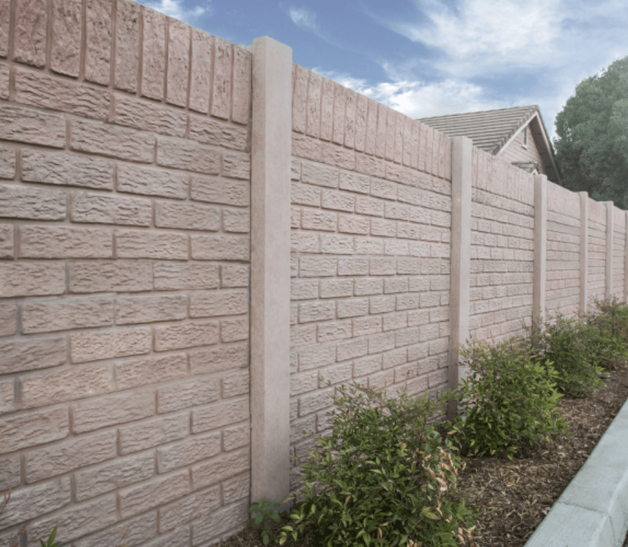 Slumpstone precast concrete wall