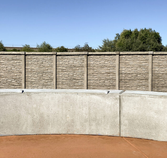 Chiselstone precast concrete wall