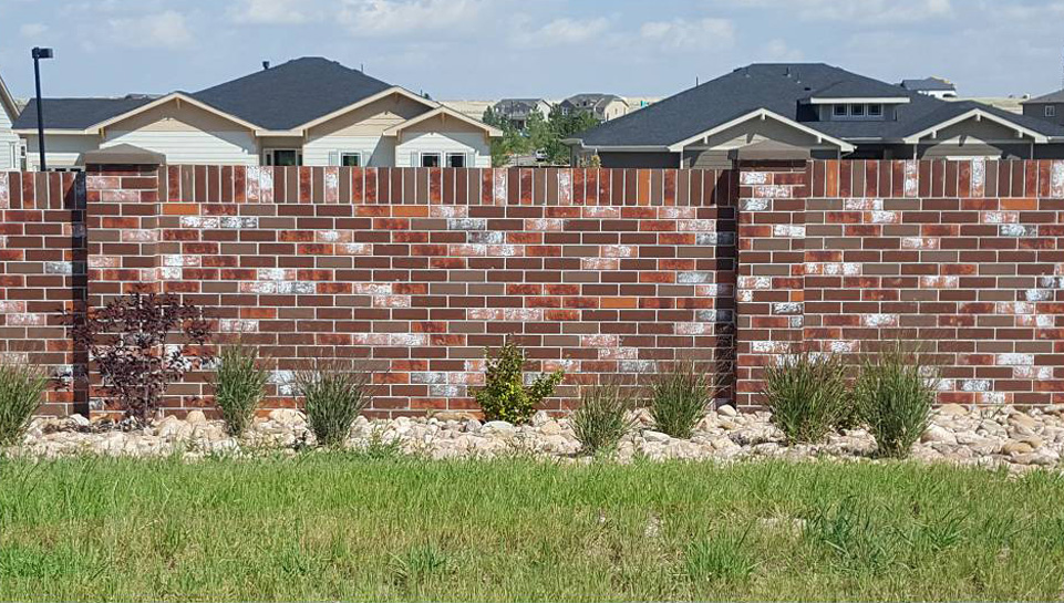 Stacked brick precast concrete wall